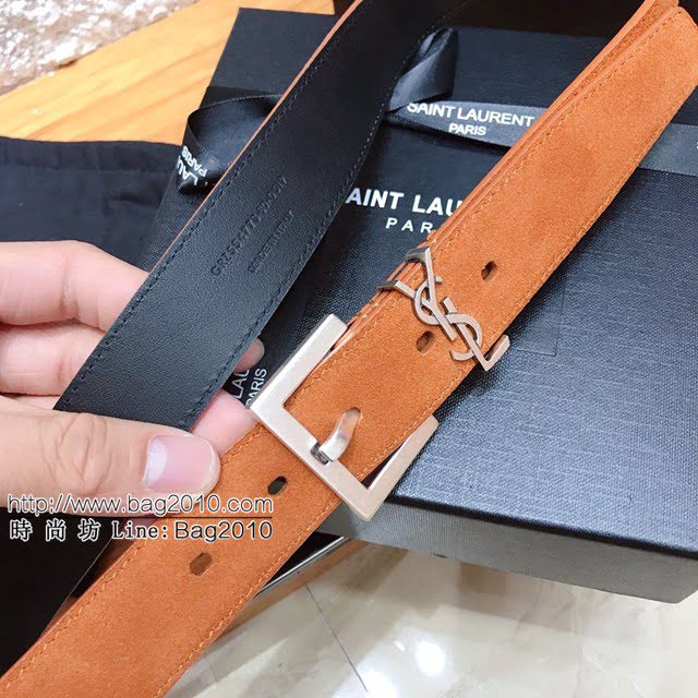 Saint Laurent女士皮帶 聖羅蘭2020新款YSL古金原版開模金扣腰帶  jjp1244